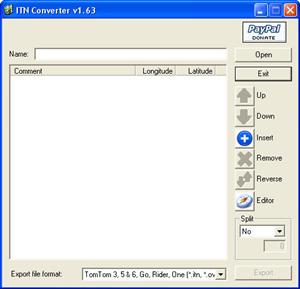 ITM Converter basic screen